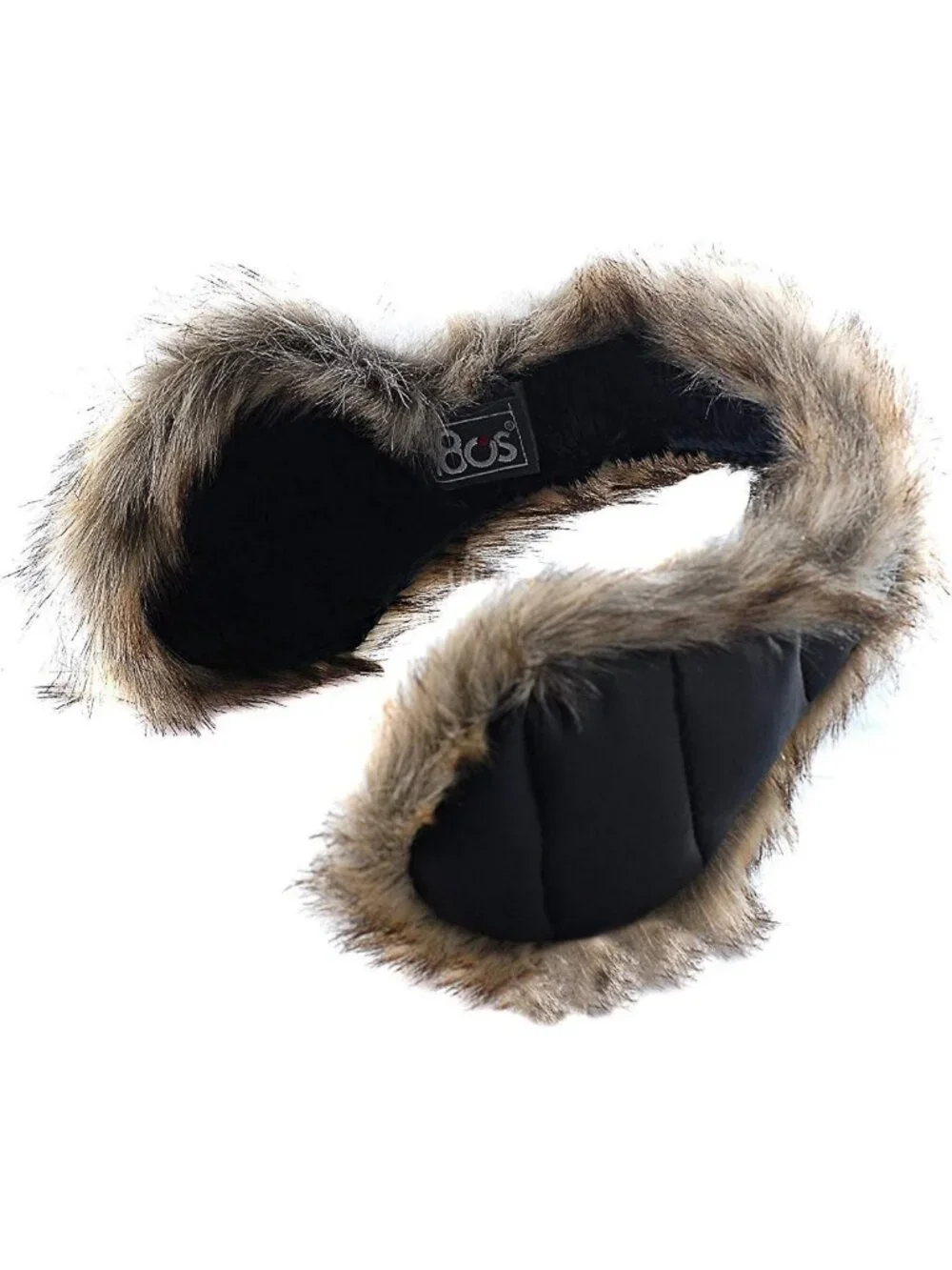 Cozy Down Ear Warmers with Faux Fur, Behind-the-Head Design for Winter Comfort